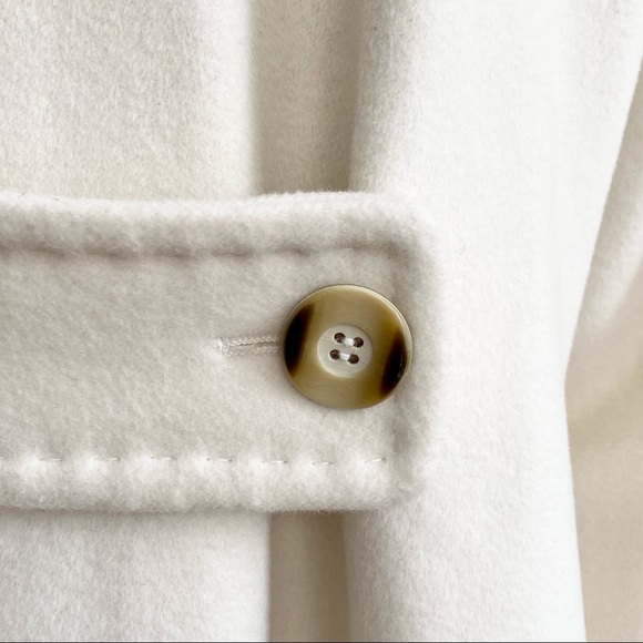 Ellen Tracy Ivory Wool Winter Dress Coat SZ 10 - Picture 6 of 10